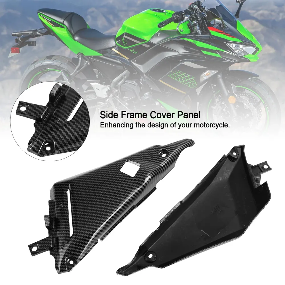 Painel de tampa lateral de carbono Capuz de carenagem para Kawasaki Z650 Ninja 650 2017-2020 genérico