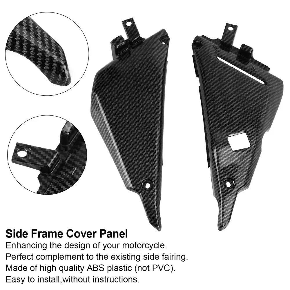 Painel de tampa lateral de carbono Capuz de carenagem para Kawasaki Z650 Ninja 650 2017-2020 genérico