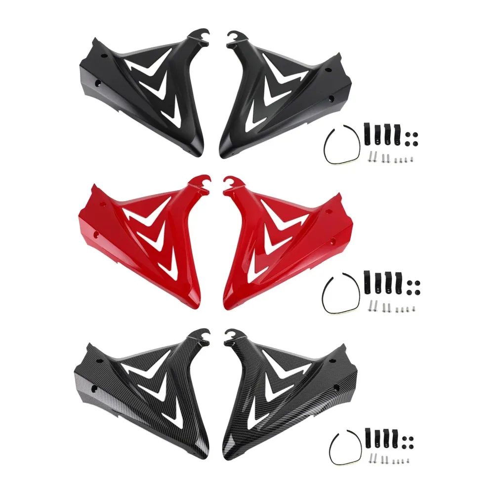 Painéis de tampa lateral Capuzes de fetos para Honda CBR650R 2019-2021 Black