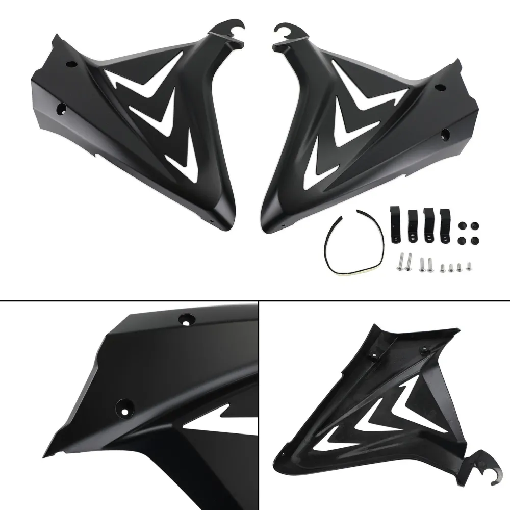 Painéis de tampa lateral Capuzes de fetos para Honda CBR650R 2019-2021 Black