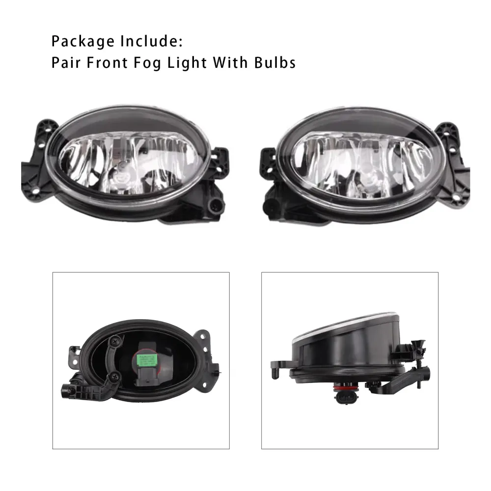 Par de faróis de neblina dianteiros com lâmpadas para Mercedes Benz W204 W211 W164 C219