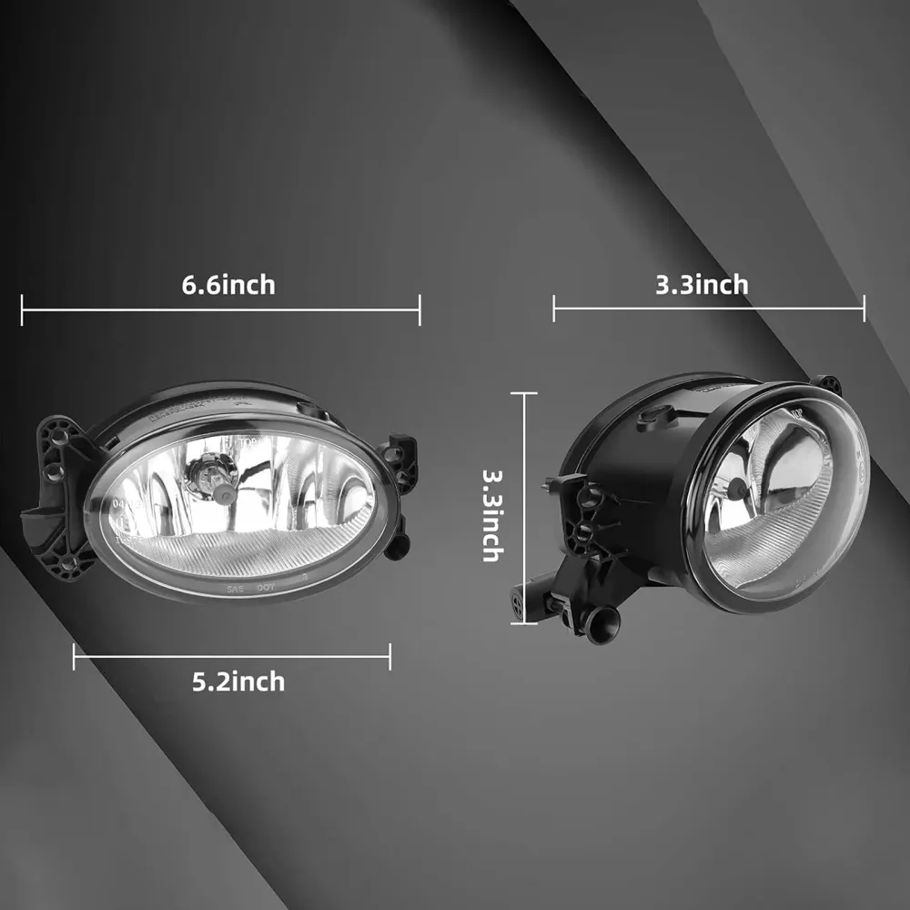 Par de faróis de neblina dianteiros com lâmpadas para Mercedes Benz W204 W211 W164 C219
