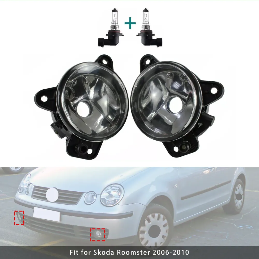 Par de faróis de neblina dianteiros com lâmpadas para VW Transporter T5 & Caravelle 2003-2010
