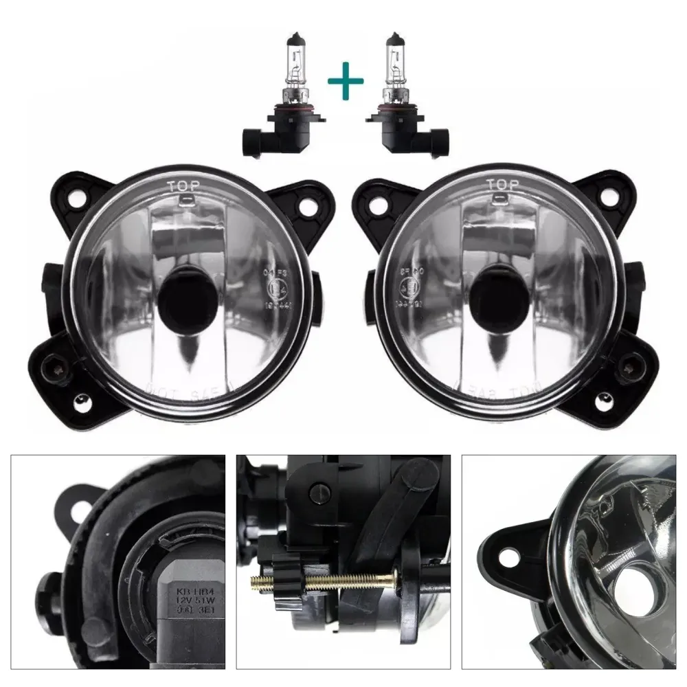 Par de faróis de neblina dianteiros com lâmpadas para VW Transporter T5 & Caravelle 2003-2010