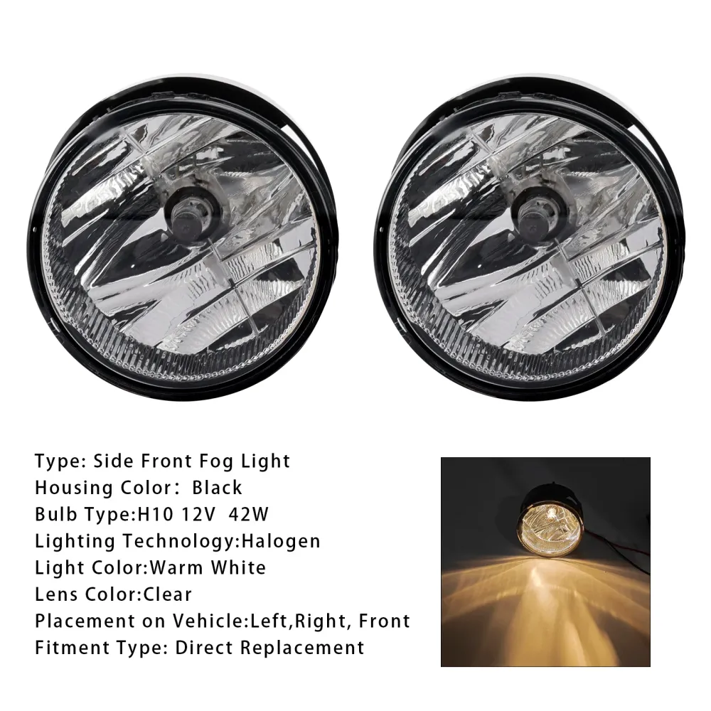 Par de lâmpadas leves de nevoeiro dianteiro com lâmpadas para Ford Expedition 2007-2014 LENS CLEAR