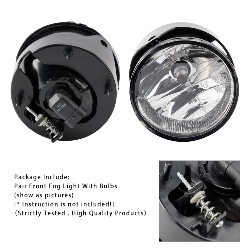 Par de lâmpadas leves de nevoeiro dianteiro com lâmpadas para Ford Expedition 2007-2014 LENS CLEAR