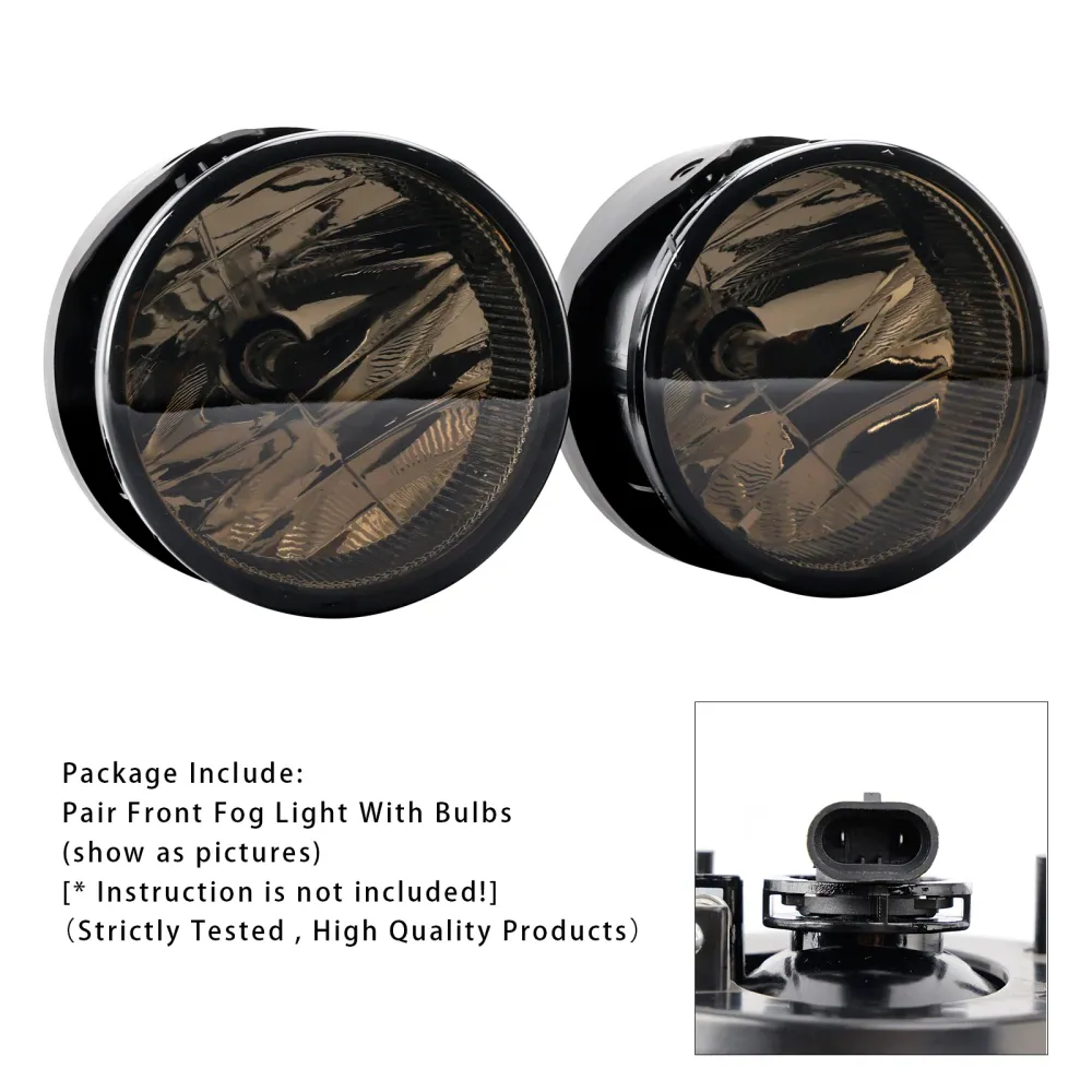 Par de lâmpadas de luz de nevoeiro dianteiro com lâmpadas para Ford Expedition 2007-2014 Lente defumada