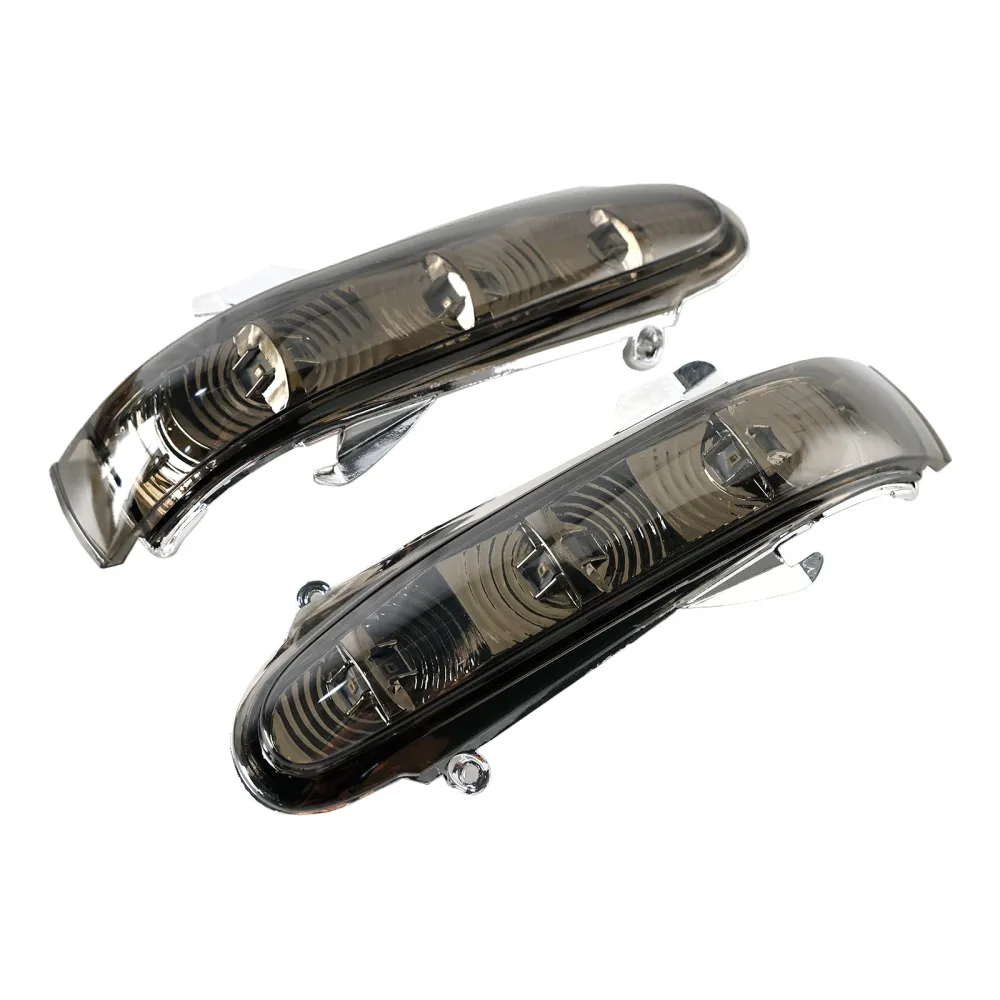 Par de luzes de seta LED para espelho lateral para Benz S W220 CL W215 1999-2003 Cinza