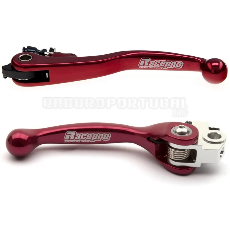 Par de Manetes Articuladas RACEPRO RL#3 GAS GAS EC 250/300 18-20, RIEJU MR 250/300 20-26 Vermelho