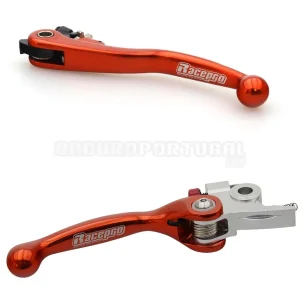 Par de Manetes Articuladas RACEPRO RL#3 KTM EXC 125 14-16 SX 125/150 14-15 Laranja