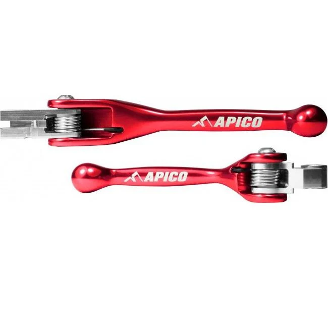Par de Manetes Flexíveis APICO Vermelho HONDA CRF 250X 04-19, CRF 450X 05-18
