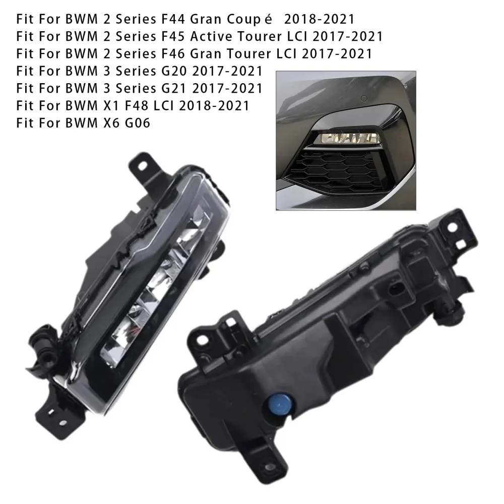 Par de pára -choques dianteiro LED LUZES PARA BMW G20 G21 X1 F48 LCI F45 F46 63178089526