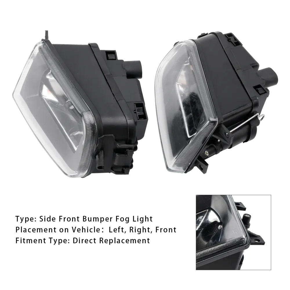 Par de pára-choques da lâmpada de névoa dianteira da lâmpada de lâmpada de luz para BMW E39 5-Series 1995-1998