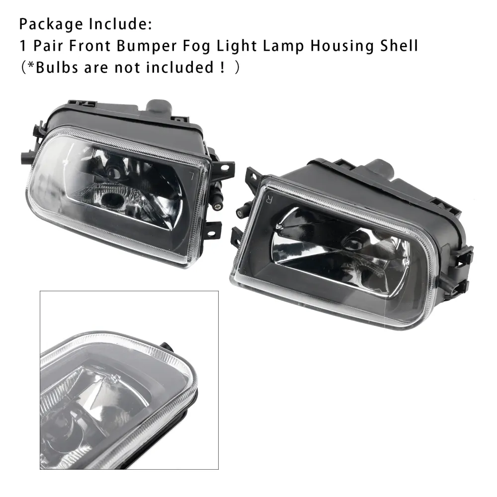 Par de pára-choques da lâmpada de névoa dianteira da lâmpada de lâmpada de luz para BMW E39 5-Series 1995-1998