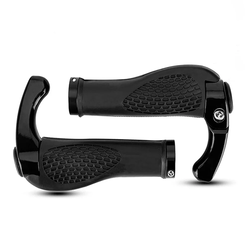 Par de punhos de bicicleta com extensões - preto