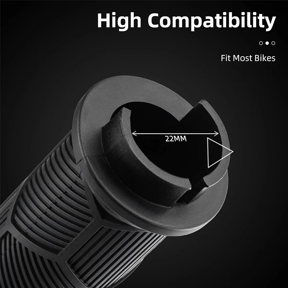 Par de punhos para bicicleta com refletores - preto