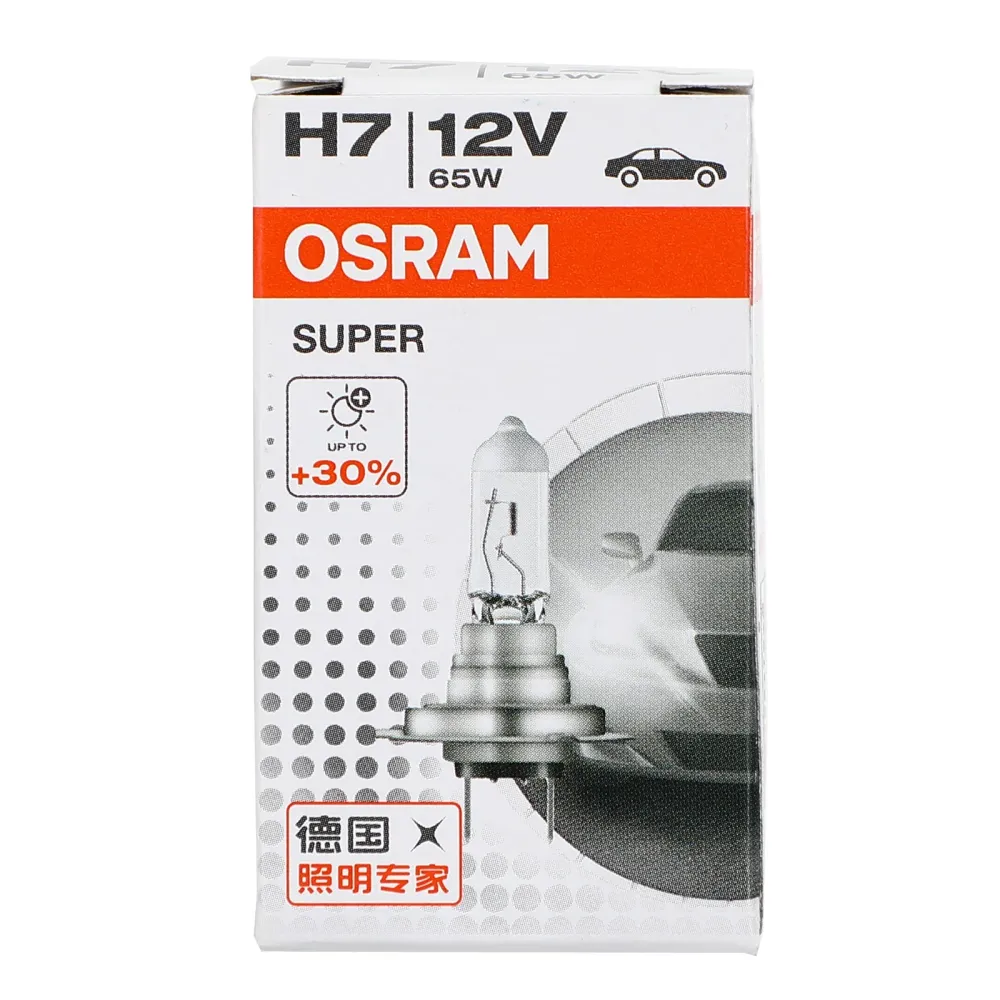 H7 para lâmpada de farol do carro Osram Super +30% mais leve PX26D 12V65W 62282 genérico
