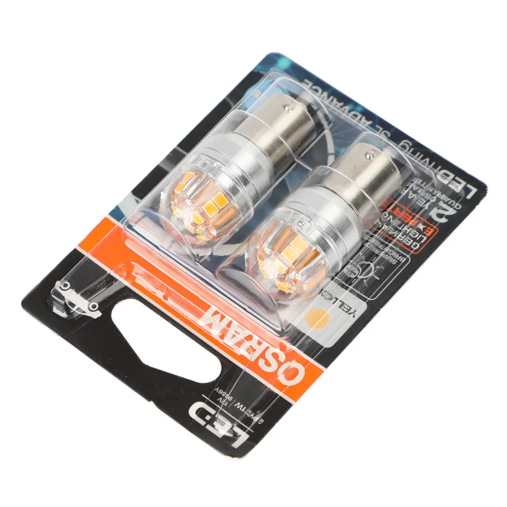2x para osram 9456Y Carros auxiliares de carro LED PY21W 12V2.5W BAU15S Genérico