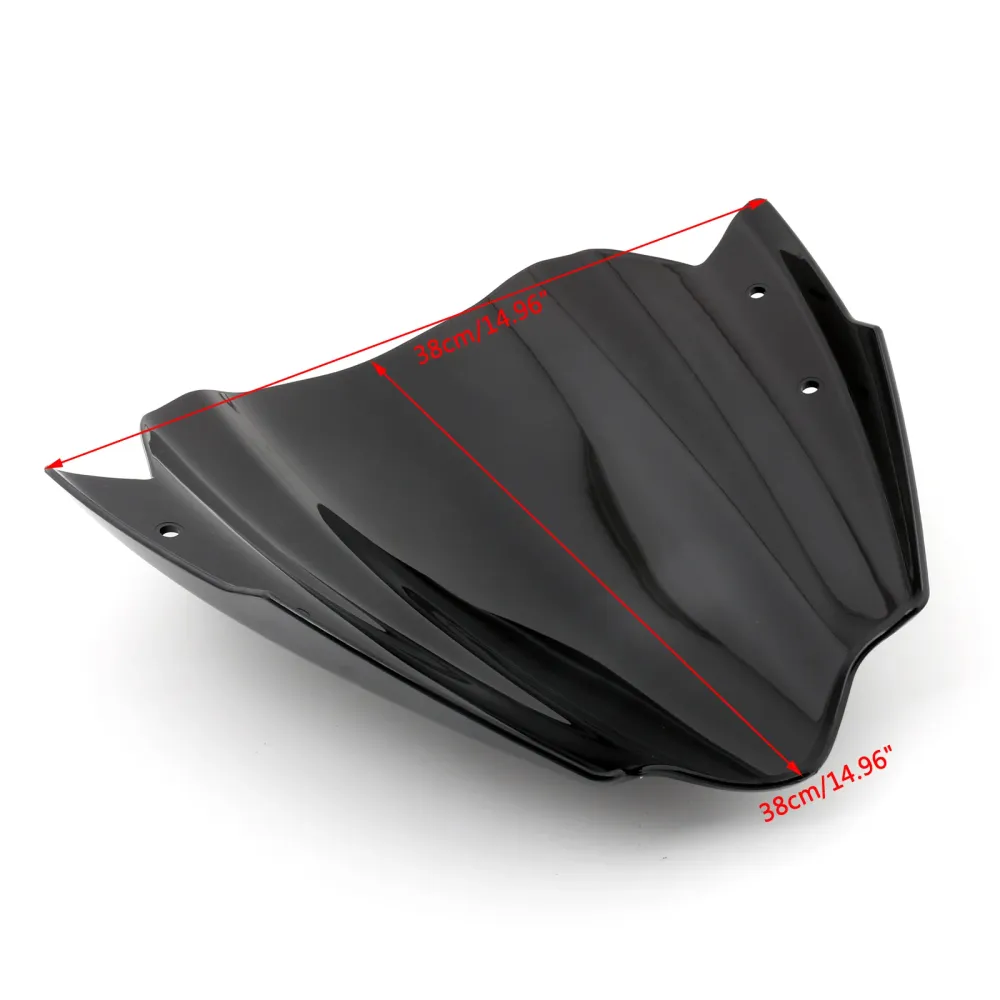 Para-brisa universal preto para motocicleta Harley 7/8" & 1" Suporte para guidão