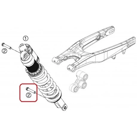 Parafuso Amortecedor 10X52 KTM/ HUSQVARNA