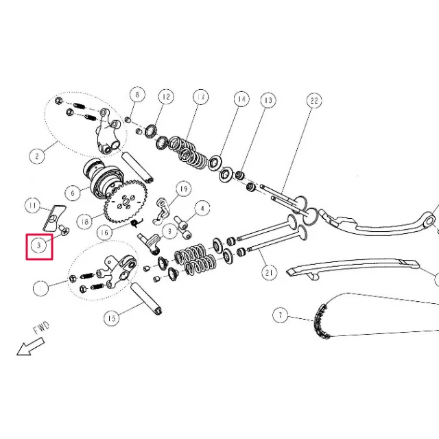 Parafuso de chapa tope levas M6x15 motor Pitbike Daytona Anima