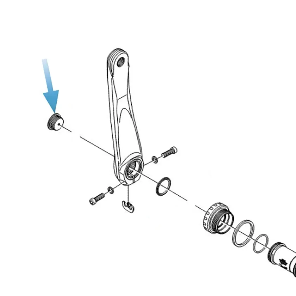 Parafuso da manivela esquerda SHIMANO SORA 3500 / TIAGRA 4600 / 105 5700 / pedaleira ULTEGRA 6700