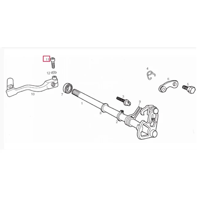 Parafuso do pedal de mudanç M6x25 Derbi