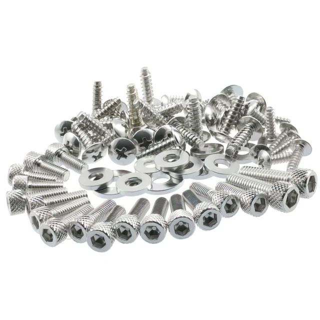 Parafusos carenados Yamaha Aerox / MBK Nitro 50 2T STR8 - cromado