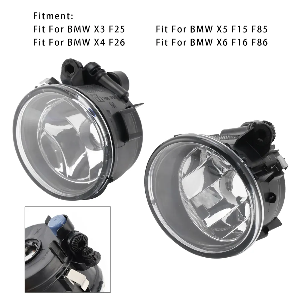 Param lâmpadas de luz de nevoeiro dianteiro sem lâmpadas para BMW x3 x4 x5 x6 63177238787