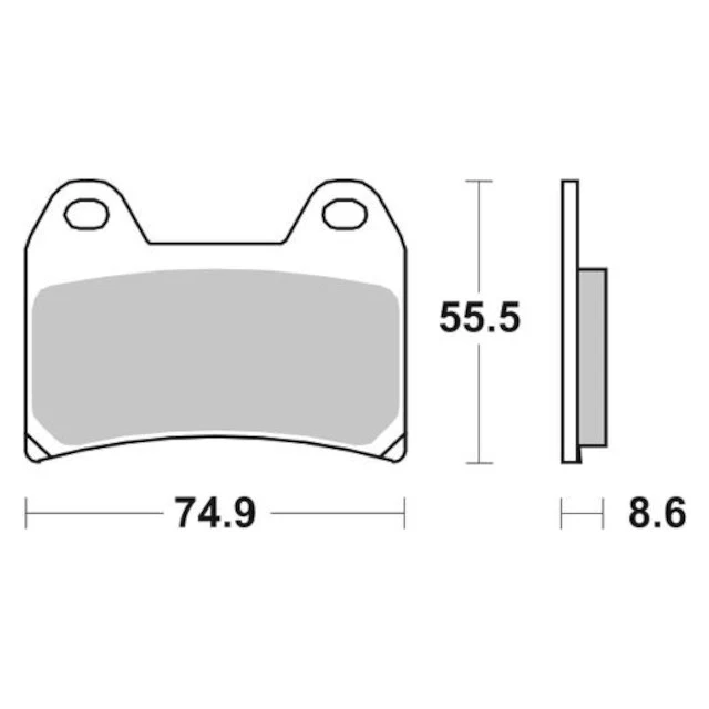 Pastilha de travão sinterizada Aprilia RSV / BMW F / Ducati Monster / KTM Adventure SBS
