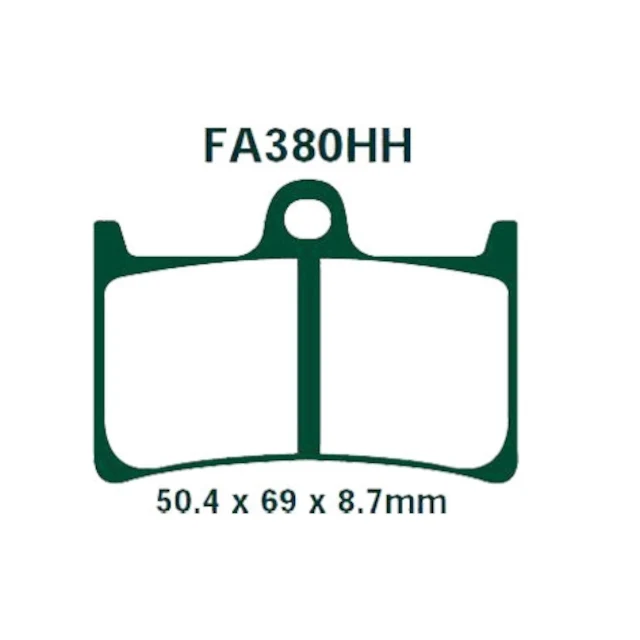 Pastilhas dianteiras Yamaha R6 / R1 / MT10 EBC HH - sinterizadas