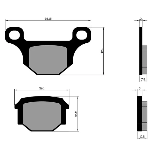 Pastilhas de travão Aprilia RS4 / Derbi GPR Race Polini - orgânicas