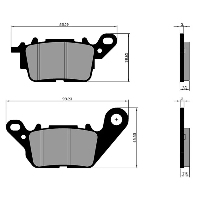Pastilhas de travão dianteiras Yamaha N-Max 125/155cc Race Polini - orgânicas