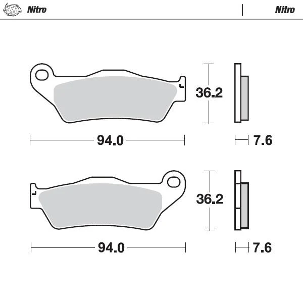 Pastilhas Travão Frente MOTO-MASTER OFFROAD NITRO GAS GAS EC 250/300 21-26, EC 250F/350F 21-26, EC 450F/500F 24-26