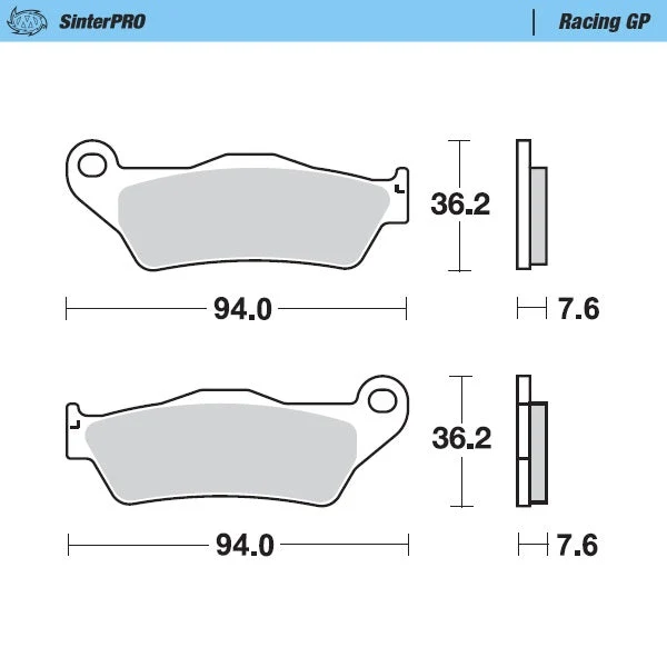 Pastilhas Travão Frente MOTO-MASTER SINTERPRO RACING GP SHERCO 04-25 (ver modelos)