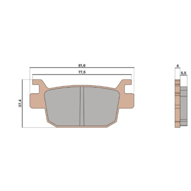 Pastilhas de travão Honda Forza 125-250-300-350 / SH 125-150-350 Malossi - Sinterizadas