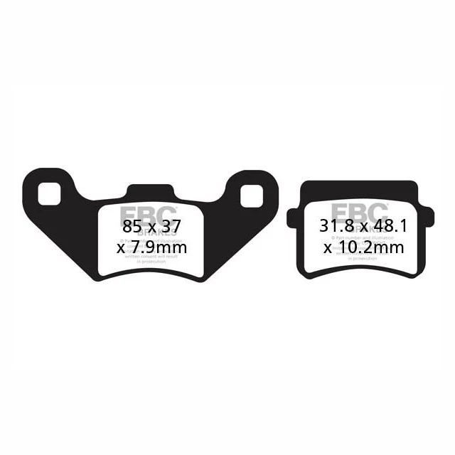 Pastilhas de travão Motorhispania MH 10 50/125 EBC TT - carbono