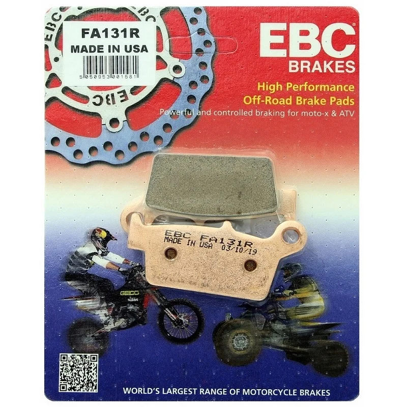 Pastilhas Travão Trás EBC FA131R KAWASAKI KLX 250 98-14, KLX 300R 96-07, KLX 650R 96-03