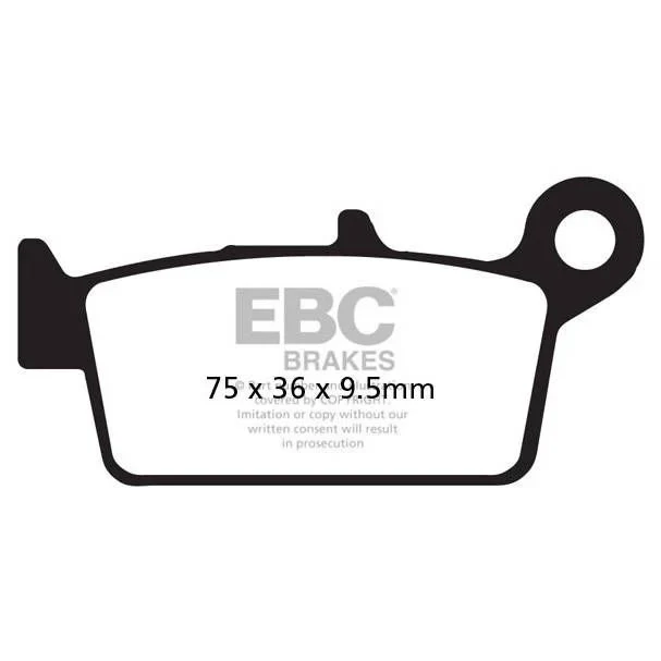 Pastilhas Travão Trás EBC FA131R KAWASAKI KLX 250 98-14, KLX 300R 96-07, KLX 650R 96-03