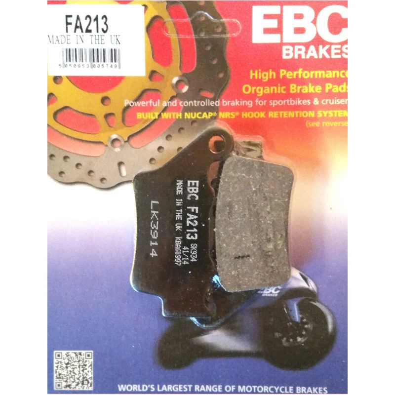 Pastilhas Travão Trás EBC FA213 para YAMAHA XT 660 R/X 04-16