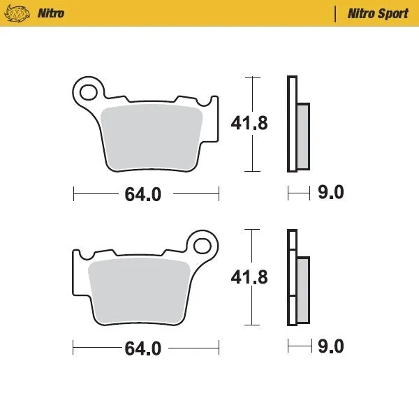 Pastilhas Travão Trás MOTO-MASTER OFFROAD NITRO SPORT GAS GAS EC 125 25, EC 250/300 21-26, EC 250F/350F 21-26, EC 450F/5OO...
