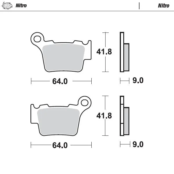 Pastilhas Travão Trás MOTO-MASTER OFFROAD NITRO KTM SX/SX-F e EXC/EXC-F 04-26 (ver modelos)