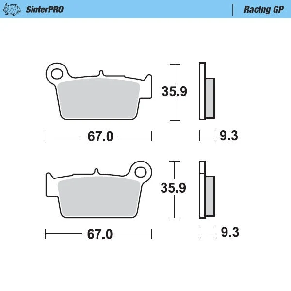 Pastilhas Travão Trás MOTO-MASTER SINTERPRO RACING GP FANTIC XE/XX 125 21-25, XEF 250/450 21-24