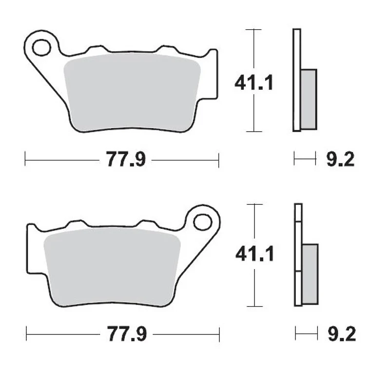 Pastilhas Travão Trás MOTO-MASTER SINTERPRO RACING YAMAHA TT 600 96-04, XT 660R 04-16, XT 660Z TÉNÉRÉ 08-19