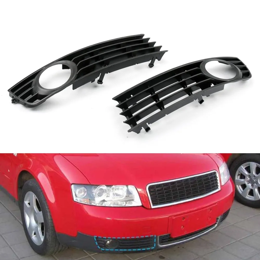2 PCs Baixa capa de grade de lâmpada de lâmpada de névoa baixa para Audi A4 B6 (2002-2005) genérico
