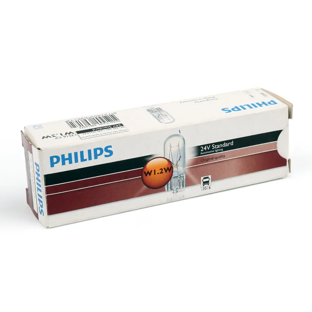 10 peças para Philips 13516 24V T5 W1.2W W2Lâmpada de sinalização padrão 脳4.6d