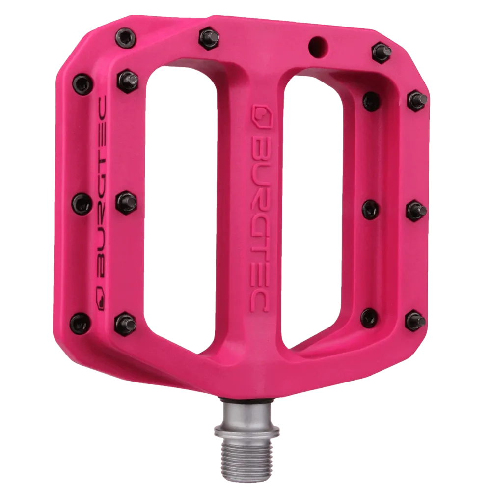 Pedais planos BURGTEC MK4 Composite Toxic Barbie Pink