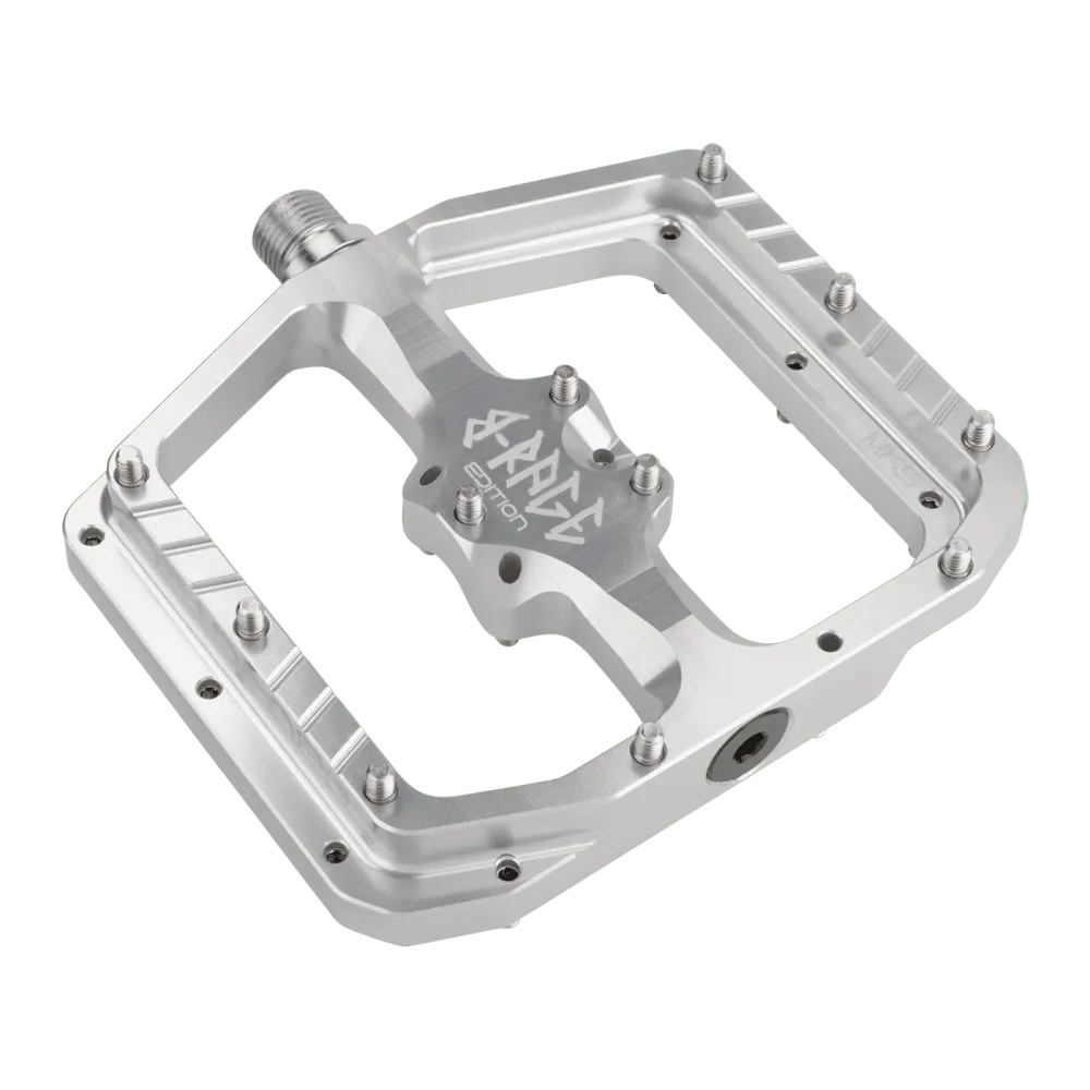 Pedais planos BURGTEC PENTHOUSE FLAT MK5 B-RAGE EDITION Prata