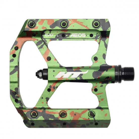 Pedais planos HT COMPONENTS EVO+ AE05 Camo Green