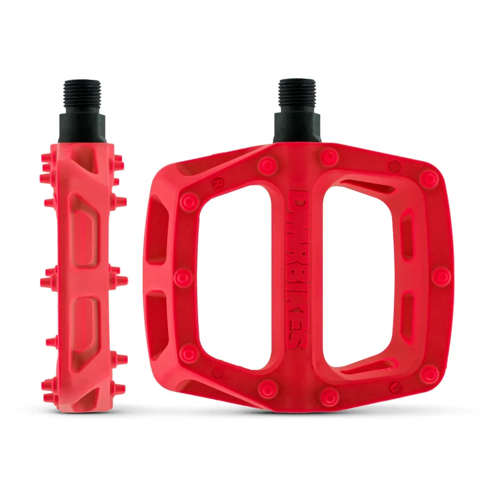 Pedais planos DMR V6 vermelhos